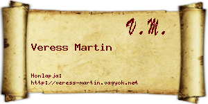 Veress Martin névjegykártya